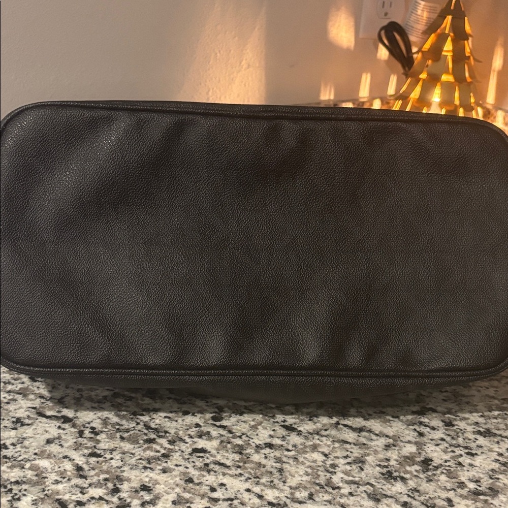 Michael Kors Black Tote Shoulder Bag Large MK Monogram Interior Pocket Work Bag - Picture 6 of 9